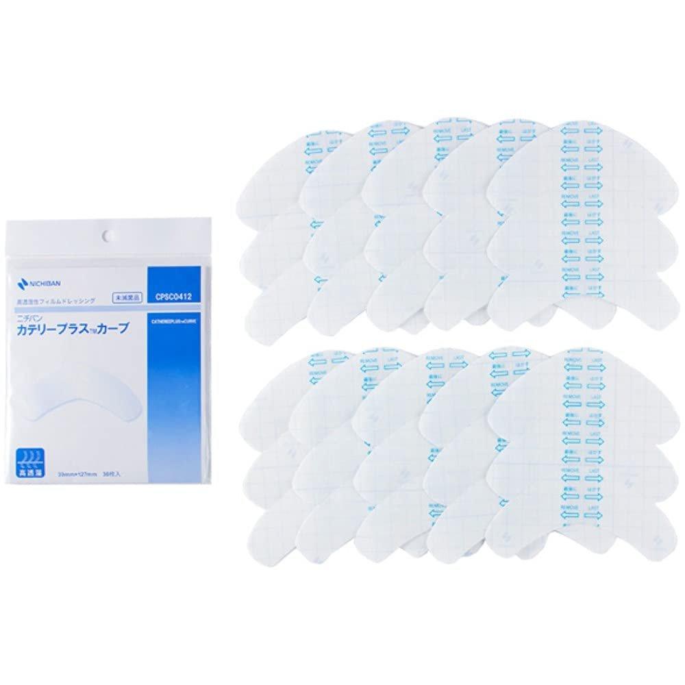 Nichiban Catele Plus Изогнутая клейкая пленка - Упаковка 30 шт. Защита панели стомы