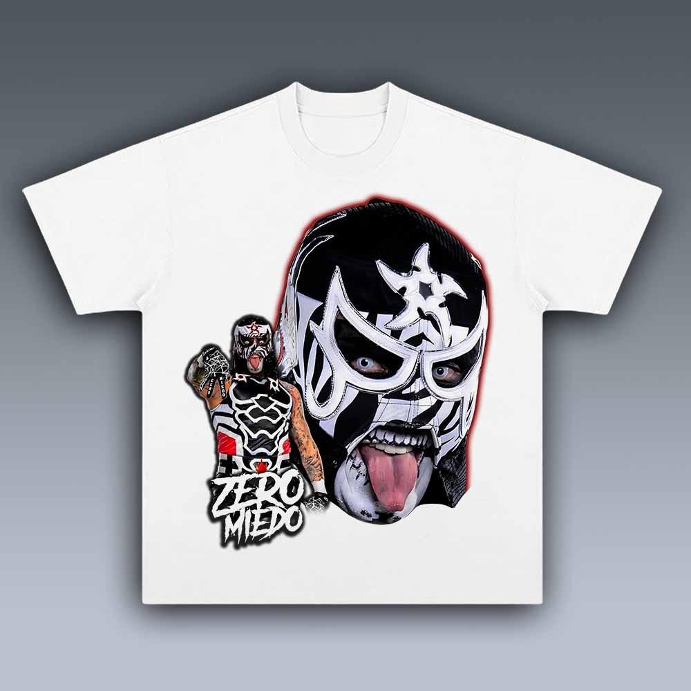 Футболка Penta El Zero Miedo с ретро-принтом Мужская Женская Для фанатов lucha libre Повседневная Уличная одежда Хлопковые Топы с коротким рукавом