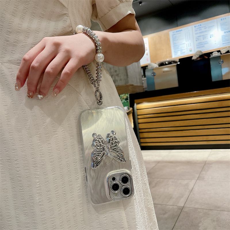 Feather Yarn IMD Lens Apple 14 Case, iPhone 15 Bracelet 13 Pro Max Silicone Hard Shell