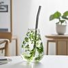 Double Layer Insulated Glass Mate Cup Double Layer Eternal Flower Decoration Tea Cup with Filter Straw Yerba Mate Cup