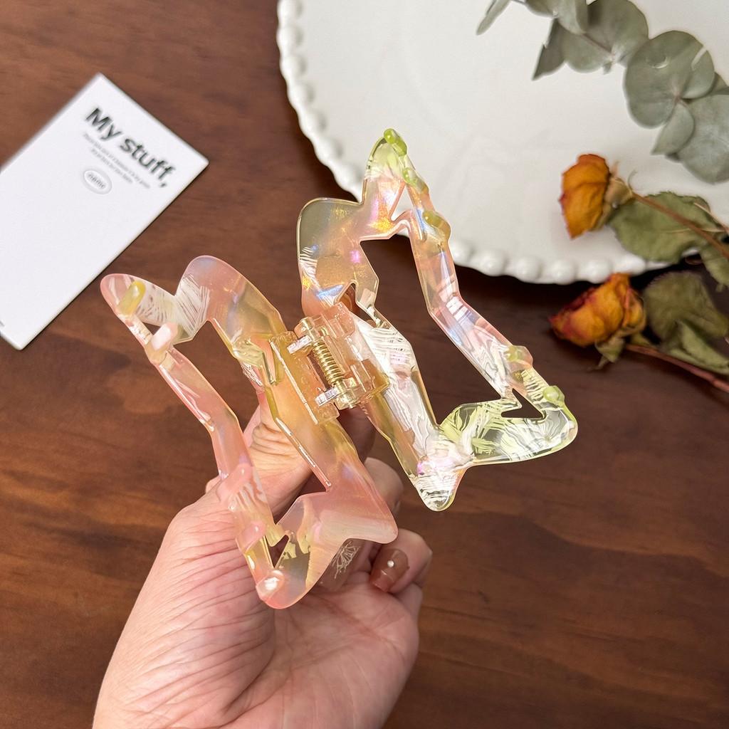 Стильная ацетатная заколка-краб для волос с вырезом в виде звезды для женщин, универсальный модный аксессуар