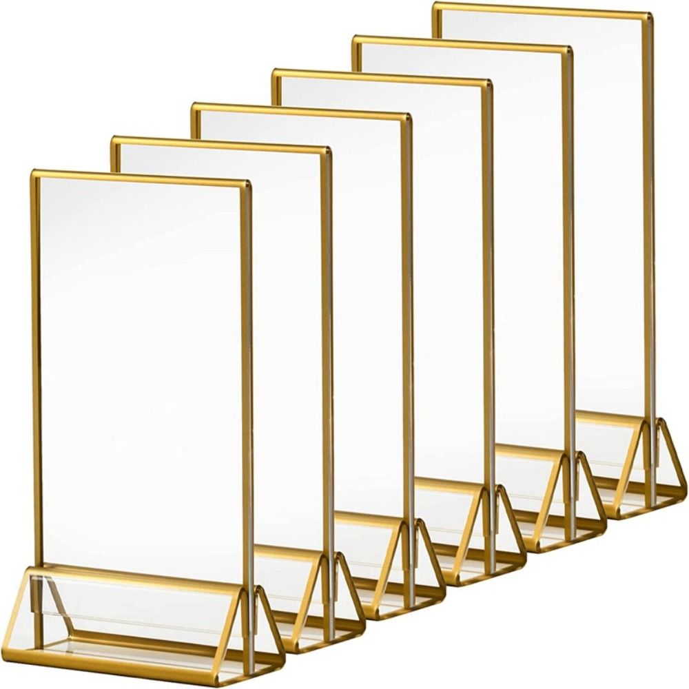 DIY Label Holder Transparent Menu Card Rack Table Cards Picture Frame  Anniversary Celebration