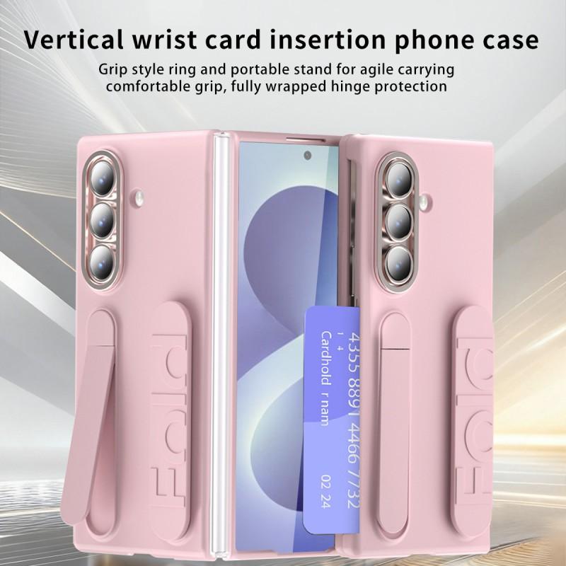 Slim Foldable Phone Case Galaxy Z Fold8 Ultra With Wrist Strap Card Slot Shockproof PC Cover In Multiple Colors
