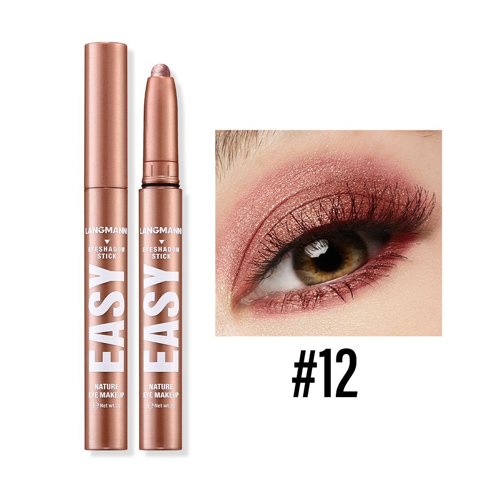 Monochrome Eye Shadow Stick Waterproof Lasting Highgloss Metallic Pearlescent Matte Eyeshadow Lying Silkworm Eyeliner Pen Makeup
