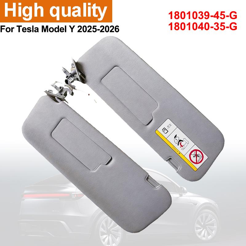 Original 1801039-45-G 1801040-35-G OEM Left Right Sun Visor Set Makeup Mirror For Tesla Model Y 2025 2026 Juniper Interior Part