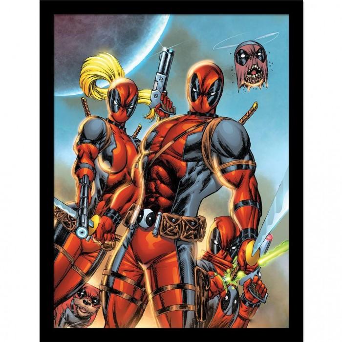 Deadpool Family Action Framed Poster