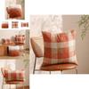 Pillowcase Only Luxurious Plush Gradient Orange Sheepskin Throw Pillow Cover Modern Minimalist