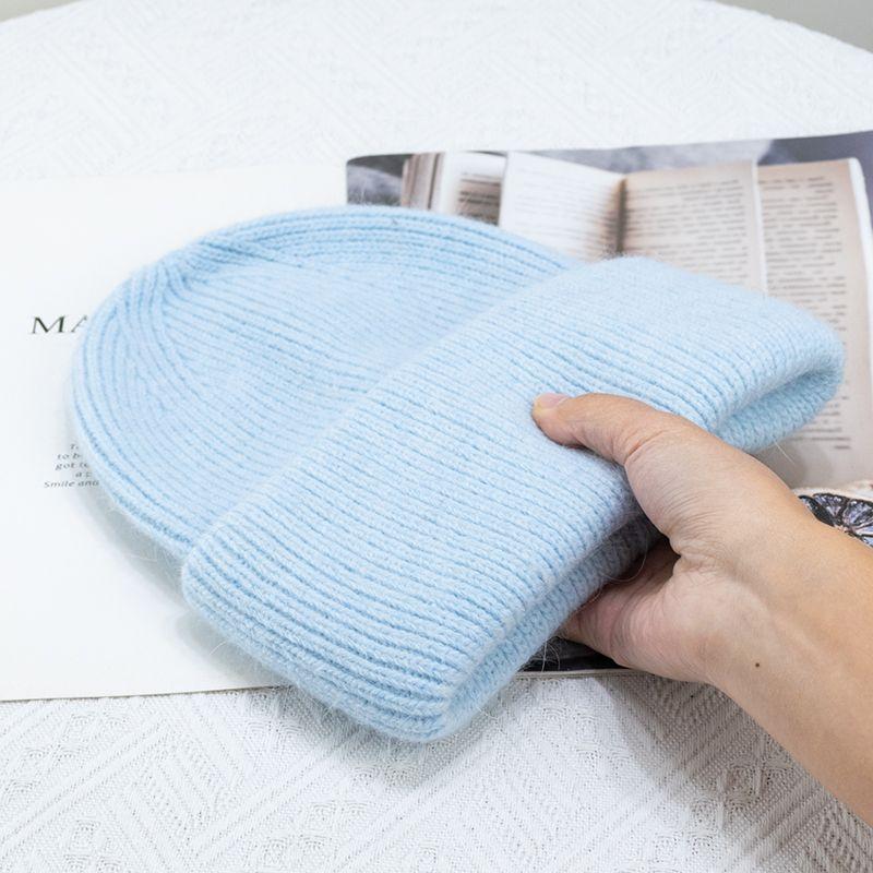 Olid Color Windproof Knit Hat, Fashionable Winter Beanie Hat for Women Girls