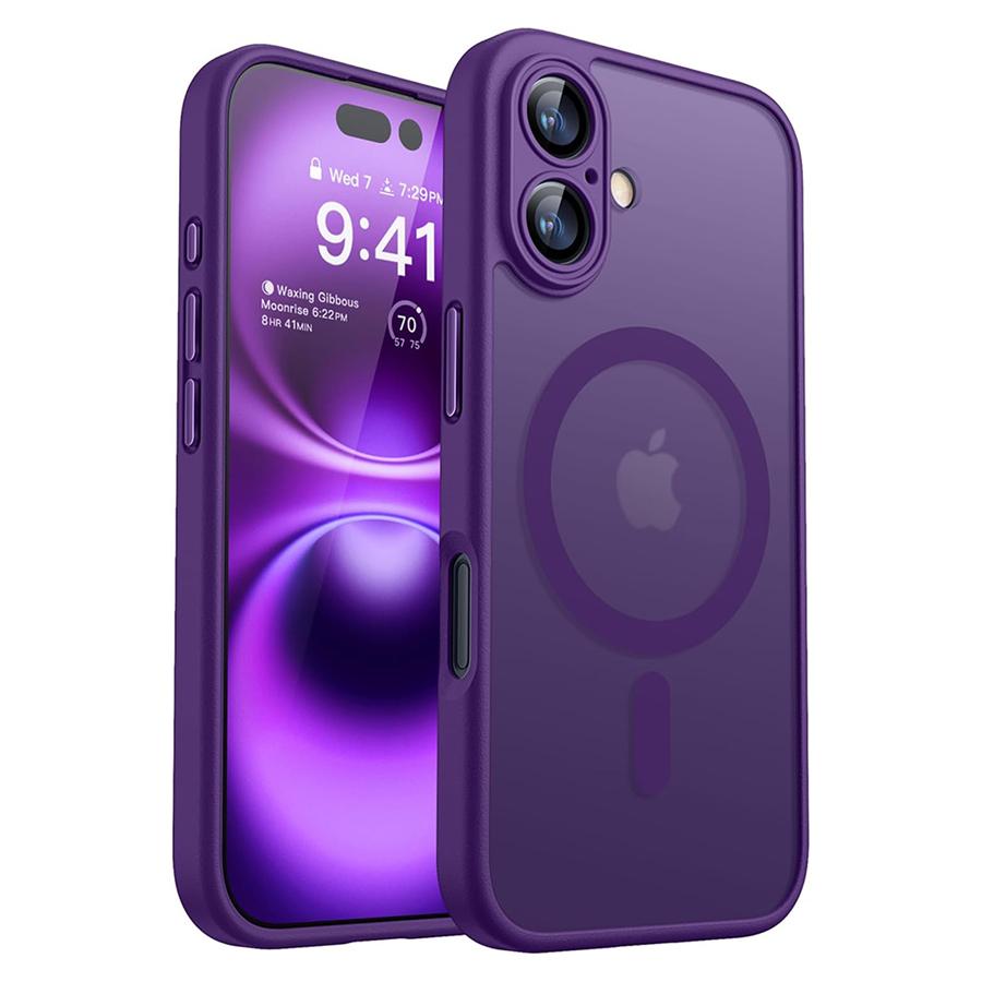 Luxury Frosted Shockproof Armor Phone Case For iPhone 17 16 15 14 13 12 11 Pro Max For Magsafe Matte Transparent Magnetic Cover