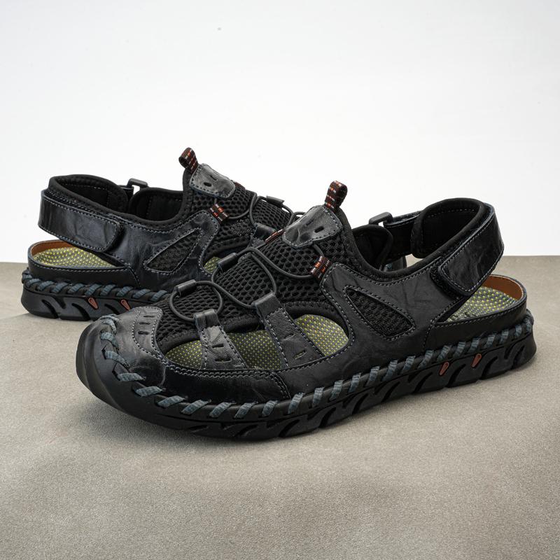 Summer Men's Casual Closed Toe Sandals Large Size Breathable Casual Sneakers Sandals for Men Mens Sandals