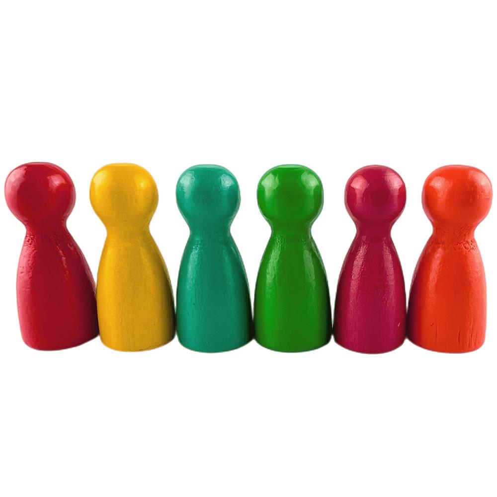 12 цветных деревянных пешек для настольных игр для шахматной игры