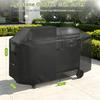BBQ grill cover, suitable for Expert Grill 5-burner propane gas grill, outdoor waterproof cover, suitable for propane griddles with side tables