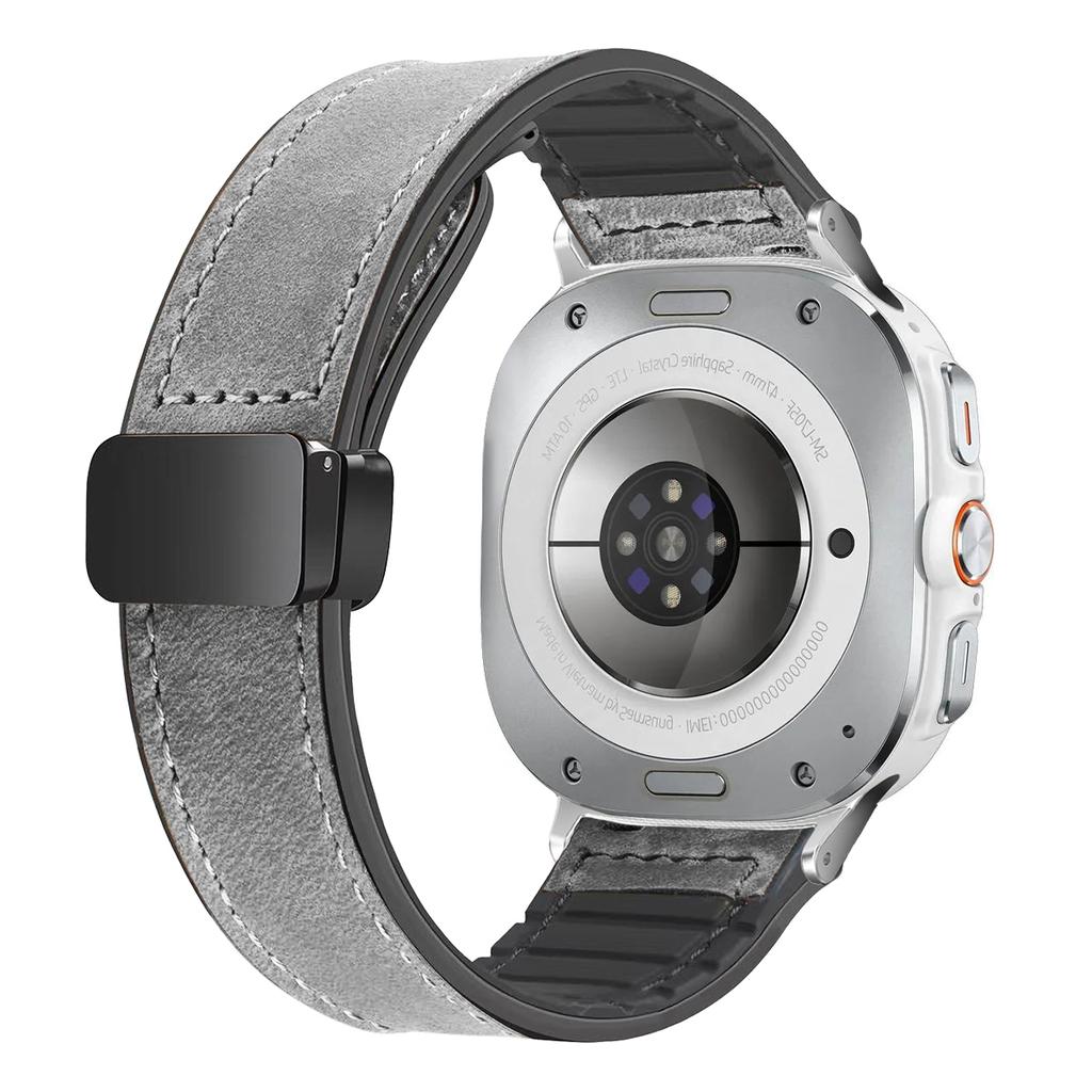 Кожаный силиконовый браслет для Samsung Galaxy Watch Ultra 47 мм магнитный ремешок спортивный ремешок для часов ULTRA7 47 мм без зазоров ремешок для часов