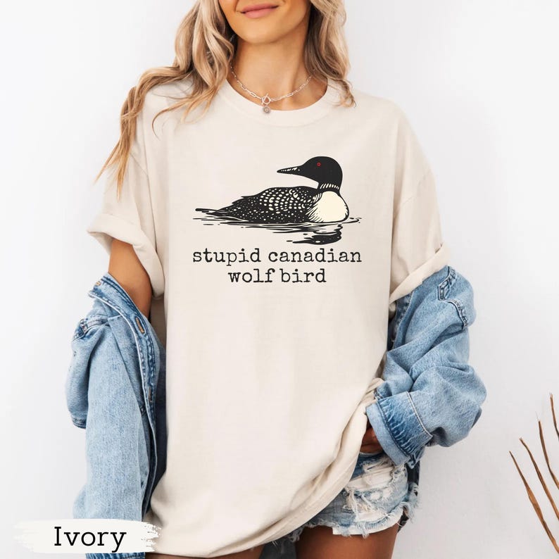 Comfort Colors Stupid Canadian Wolf Bird Shirt Heated Rivalry Tee Hockey Fan Shirt Gay Sport Shirt Team Spirit Graphic Design