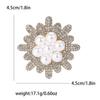 High-End Fashion Rhinestone Pearl Sunflower Brooch Exquisite And Versatile Women'S Clothing Corsage Jewelry Pin