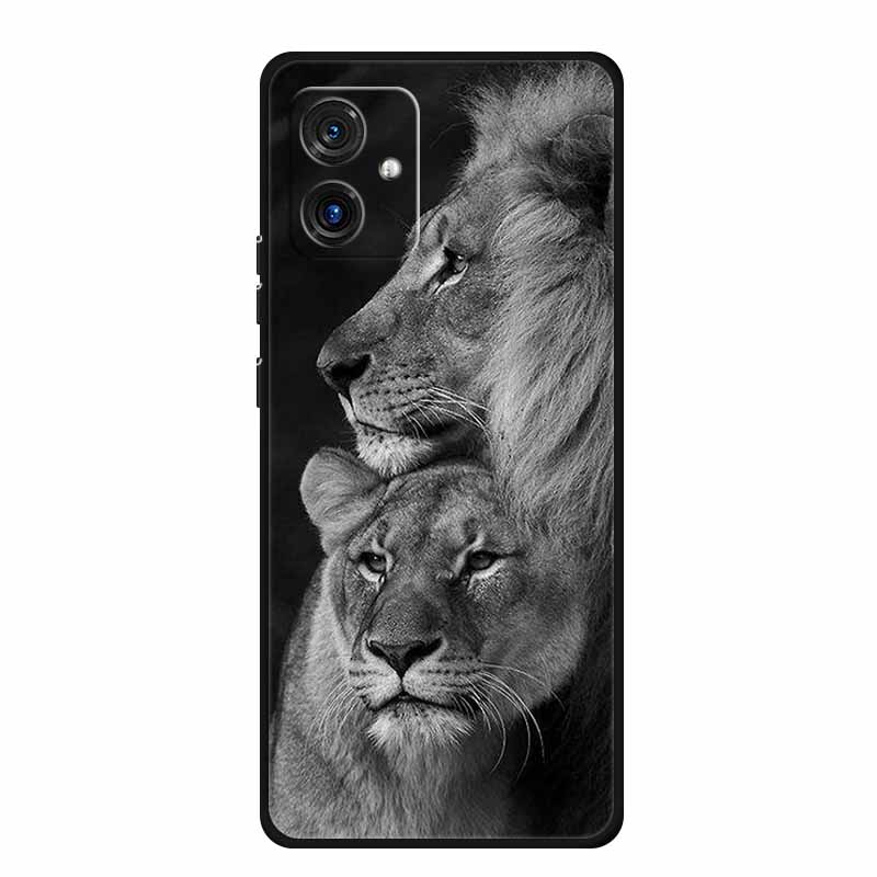 For Motorola G14 4G Case Animals TPU Silicone Soft Cover Phone Cases for Moto G14 G 14 MotoG14 PAYF0010IN Shockproof Wolf Fundas