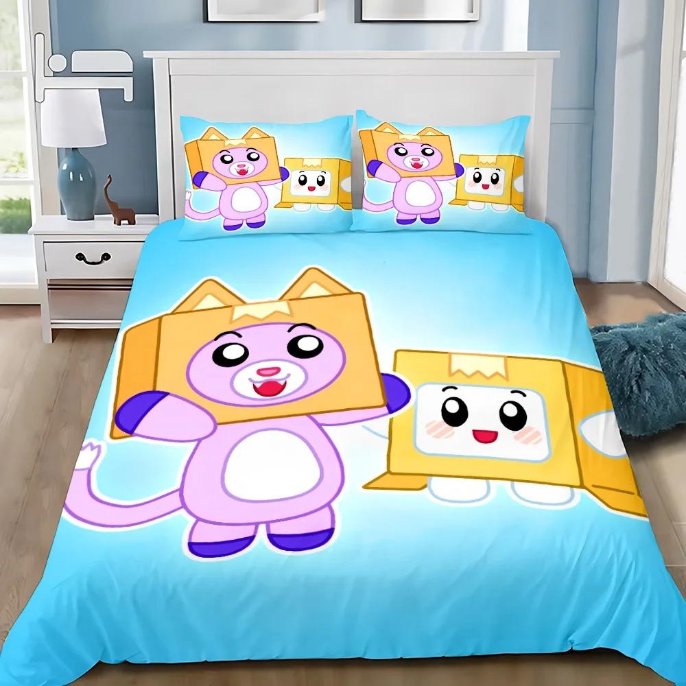 Мультяшный пододеяльник наволочка комплект постельного белья L-Lankyboxes взрослый мальчик девочка украшение спальни детский подарок односпальный двуспальный большой размер