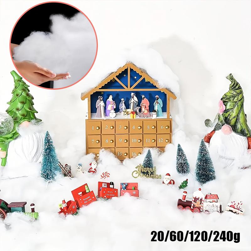 Рождественская атмосфера Имитация белого снега Украшение торгового центра Отель Хлопковая декорация сцены