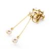 1 Pearl Dancing Earrings White Metal Allergy Friendly Nickel Free [Accessories Salt]
