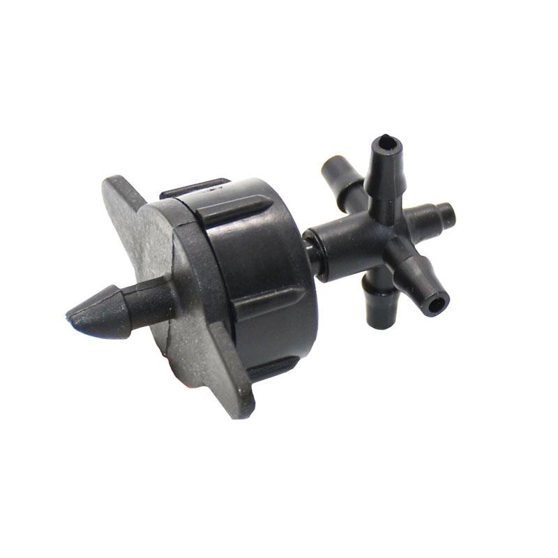 Irrigation 2L 4L 8L dripper 4 way cross Connector drip arrow adapter 3 way cross Water diverter 1/8 barbed connector 50set
