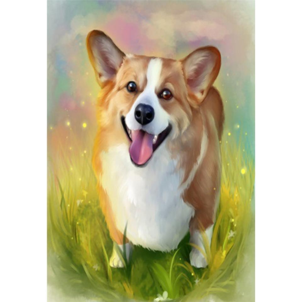 5D DIY алмазная живопись животное собака набор для вышивки крестом полная Алмазная вышивка горный хрусталь подарок украшение дома мозаика художественная картина