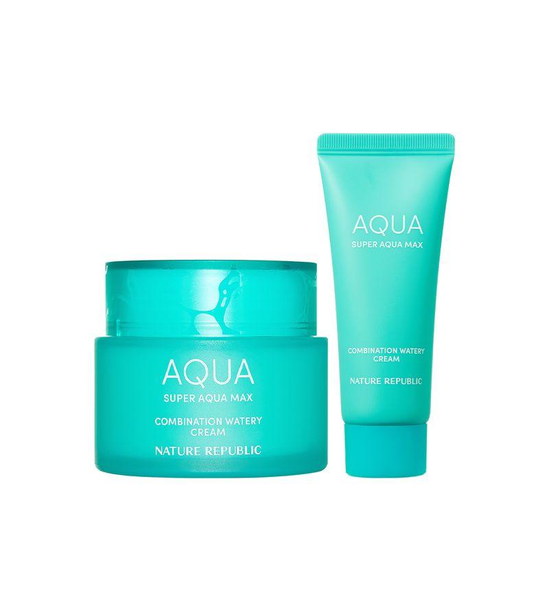Super Aqua Max Увлажняющий крем для комбинированной кожи, специальный набор (120мл+40мл)