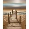 Water Bridge Beach Seaside Scenery DIY Digital Painting By Numbers Modern Wall Art Canvas Painting Unique Gift Home Decor40x50cm