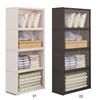 Portable Closet Wardrobe with Lid Closet Organizer Multi-layer Storage Rack Clothes Storage Organizer for Bedroom