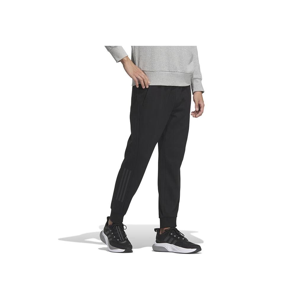 adidas Yysports Mh Тонкие трикотажные спортивные брюки с завязками и манжетами на щиколотках мужские низы черного цвета IQ1385
