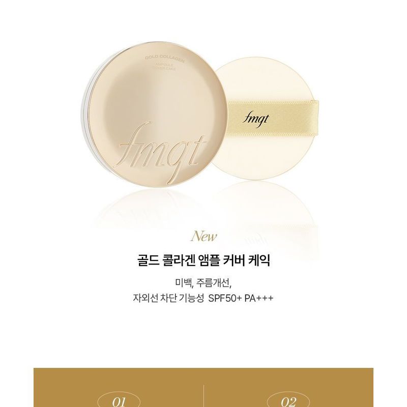 THE FACE SHOP - fmgt Gold Collagen Ampoule Cover Cake - 2 Colors