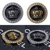 Auto Car 3D Diamond Crown Metal Badge Stickers Decals Personalized Decoration