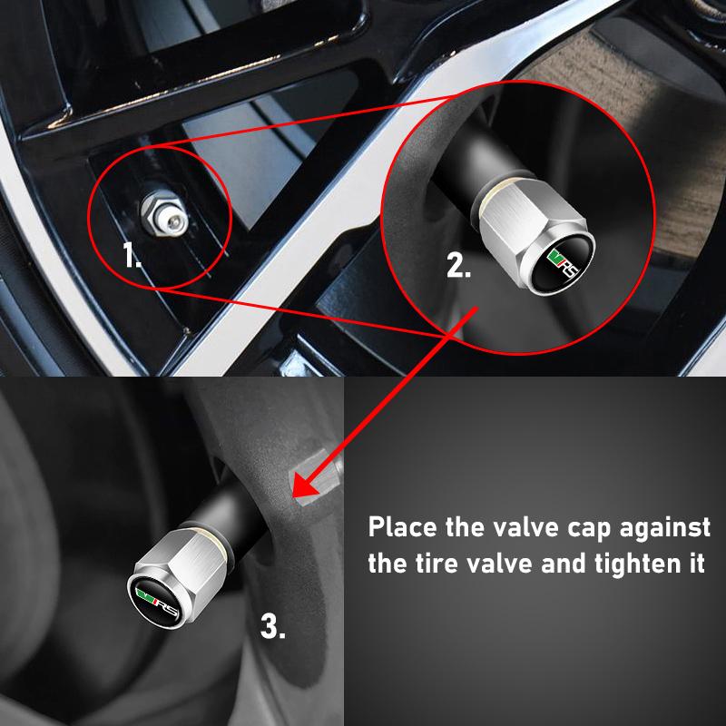RQQS4 Car Wheel Tyre Rim Stem Cover Tire Valve Cap Airdust Waterproof For Skoda Superb Derivative Karoq Kamiq MK3 Fabia Rapid Favorit