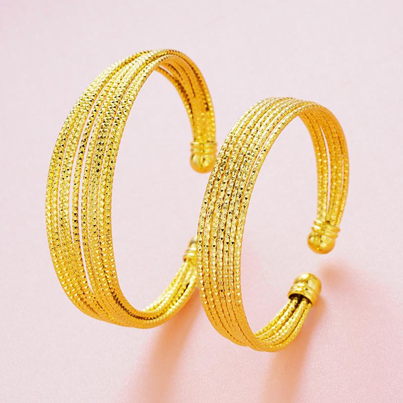 Open Circle Thin Bohemian Coil Women's Multi-circle Bracelet