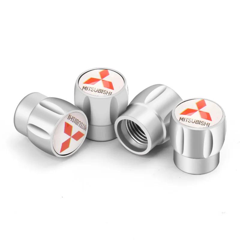 for Mitsubishi Badge Car Wheel Valve Valve Stem Caps Outlander ASX Eclipse Lancer Galant L200 Colt Pajero Accessories