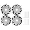 100mm Durable Steel Mecanum Wheel Set for Robot Car 14162, Stable Load-Bearing, 4 Wheels (Left and Right) for Model Car Drive