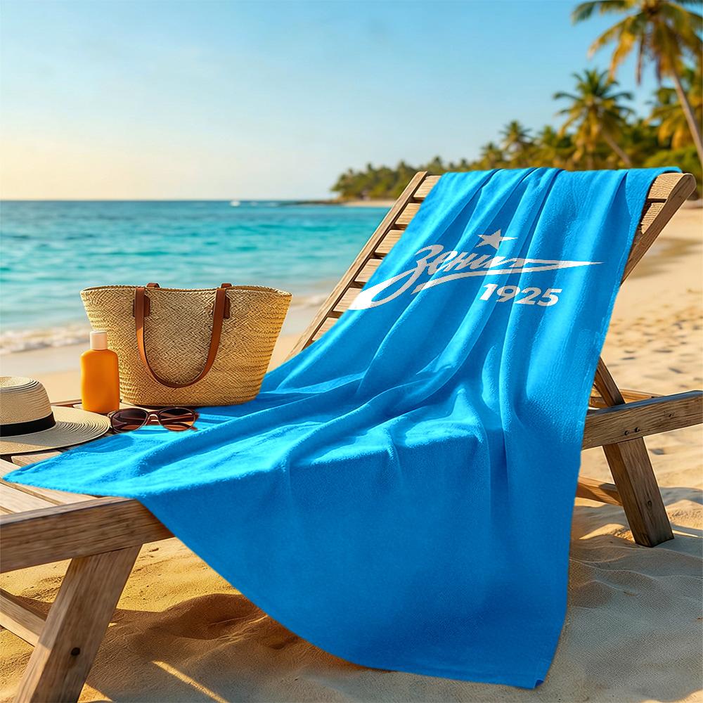 Fc Zenit Saint Petersburg Theme Beach Towel High Absorbency & Quick-Dry Comfortable Lightweight Suitable for Swimming, Gym, Camping, Yoga Vacation