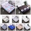 Elegant Floral Stripes Printed Mattress Protective Cover With Dustproof Fitted Sheet