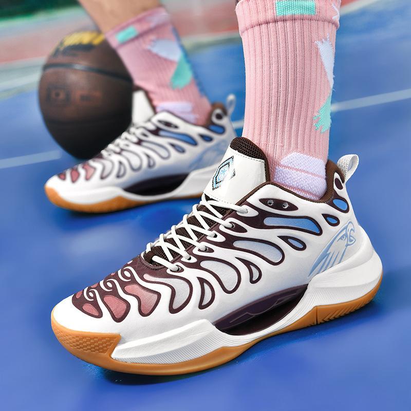 Мужские повседневные кроссовки с высоким верхом для улицы, трансграничные, на четыре сезона, светящиеся баскетбольные кроссовки для мужчин, внешняя торговля