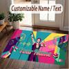 Custom Name Crystal Velvet Rug,Harry Styles Comfortable Anti Slip Floor Mat For Room Decoration