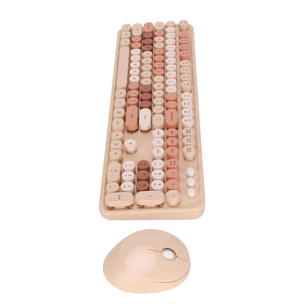 Беспроводная клавиатура и мышь 104 клавиши эргономичная симпатичная настольная игровая клавиатура и мышь комплект для девочек для дома