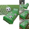 Комплект пододеяльника и наволочек с принтом в виде футбольных мячей из фланелевой ткани для уютного ночного сна