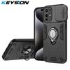 KEYSION Shockproof Case for Infinix Note 50 Pro 4G Slide Camera Protection Ring Stand Phone Cover for Infinix Note 50X 5G 50S 5G