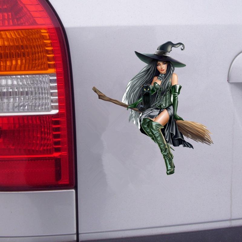 Tri Koshki KCS237 фэнтезийная ведьма Хэллоуин наклейка на автомобиль ПВХ разноцветные наклейки аксессуары для мотоциклов наклейка на автомобиль ноутбук чемодан