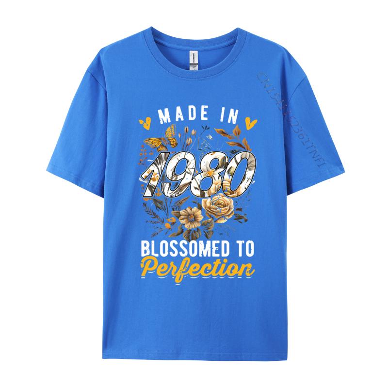 Cotton Tshirts 1980 Birthday Vintage 1980 Born In 1980 Made In 1980 T-shirts Loose Men Tshirt Personalized Casual Tops Shirt