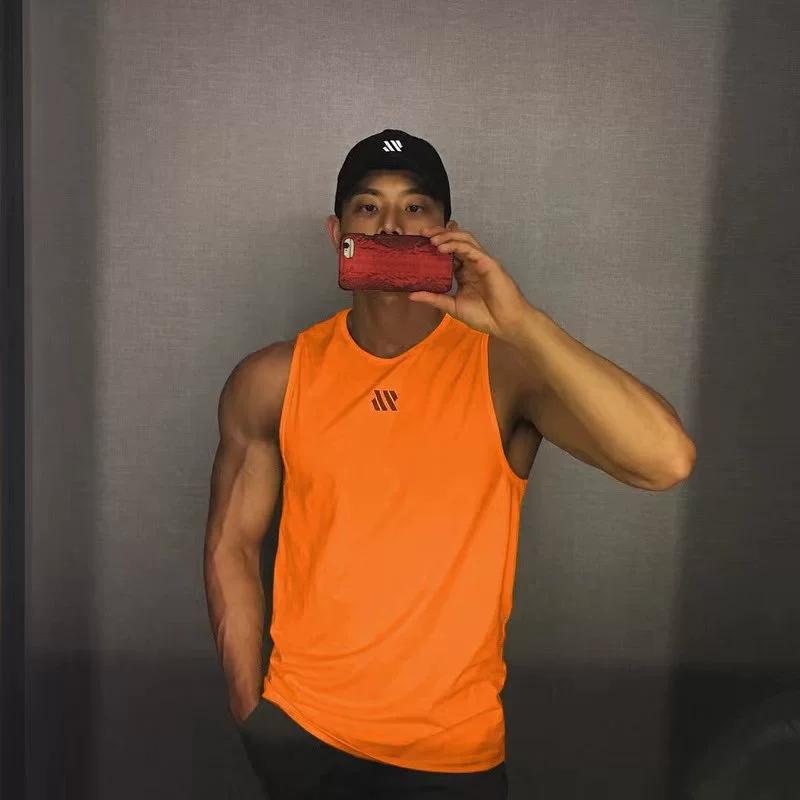 Summer Gym Tank Top Men Mesh Clothing Quick Dry Bodybuilding