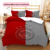 Olympiacos F.C.2 Pattern Bedding Quilt Set  Home Decoration  Gift (1 * duvet cover + 2 * pillowcase  without core)