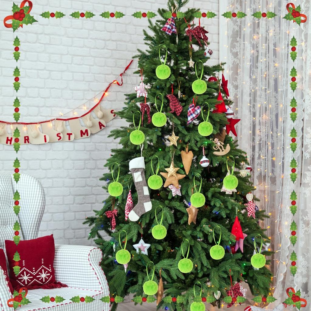 Christmas Decoration Christmas Tree Plush Ball Hanging Decoration Christmas Atmosphere