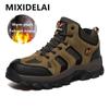 Бренд Мужские зимние ботинки Плюшевые теплые Мужские сноубутсы Уличные Удобные Мужские ботильоны Водонепроницаемые Ботинки для хайкинга Кроссовки