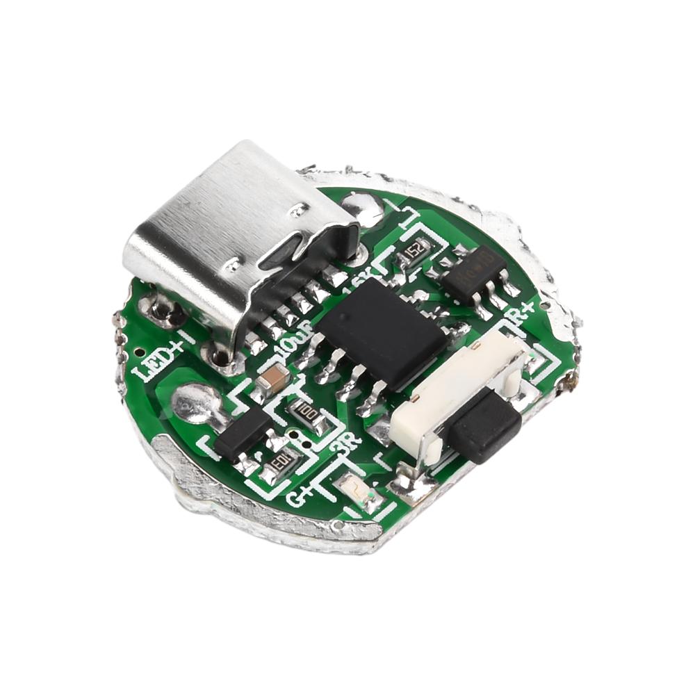 2-Speed Driver Board Flashlight Driver Accessory Circuit Board with Switch Charging Integrated Board Fits 10 Watt Lamp Bead 1PCS