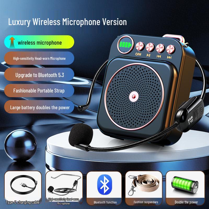 Wireless Bluetooth Microphone & Speaker for Teachers and Tour Guides